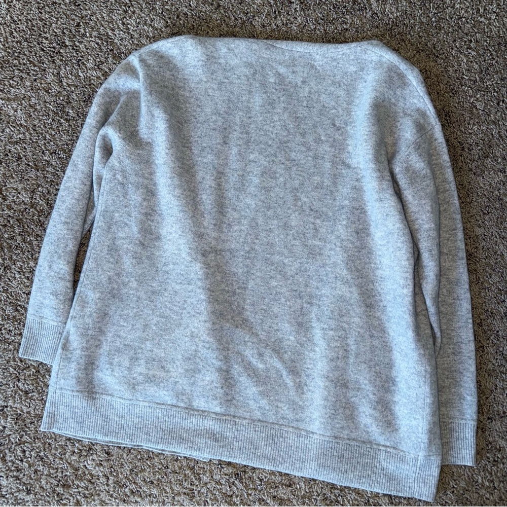 NAADAM Signature Cashmere Cardigan Button up Gray Medium - Picture 7 of 10
